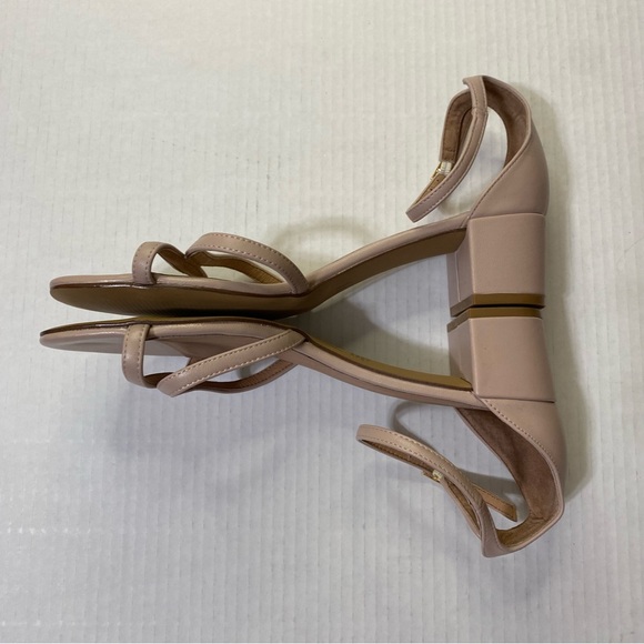 J Jill Lyla Block Heel Sandals Nude Blush Leather Size 9.5 NWOB - Picture 5 of 8